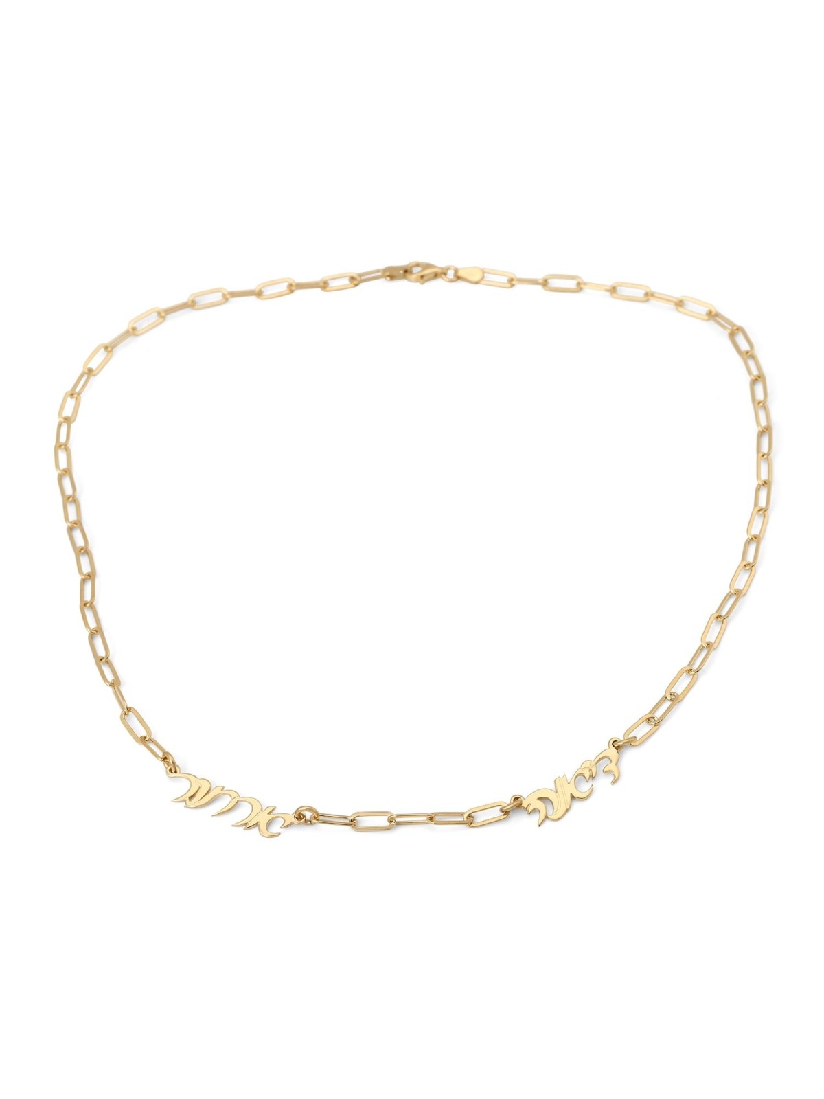 Personalized Luxury Thickness Hebrew Name Necklace for Moms with Paper