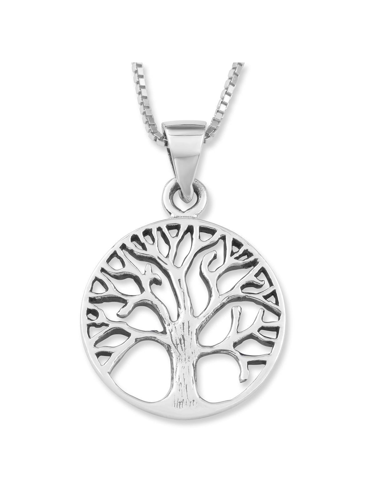 Hanukkah Gift Box - Tree of Life Circular Pendant Necklace