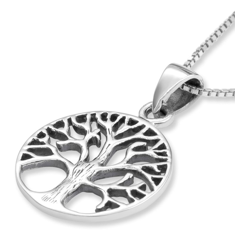Coffret cadeau Hanoukka - Collier pendentif circulaire arbre de vie