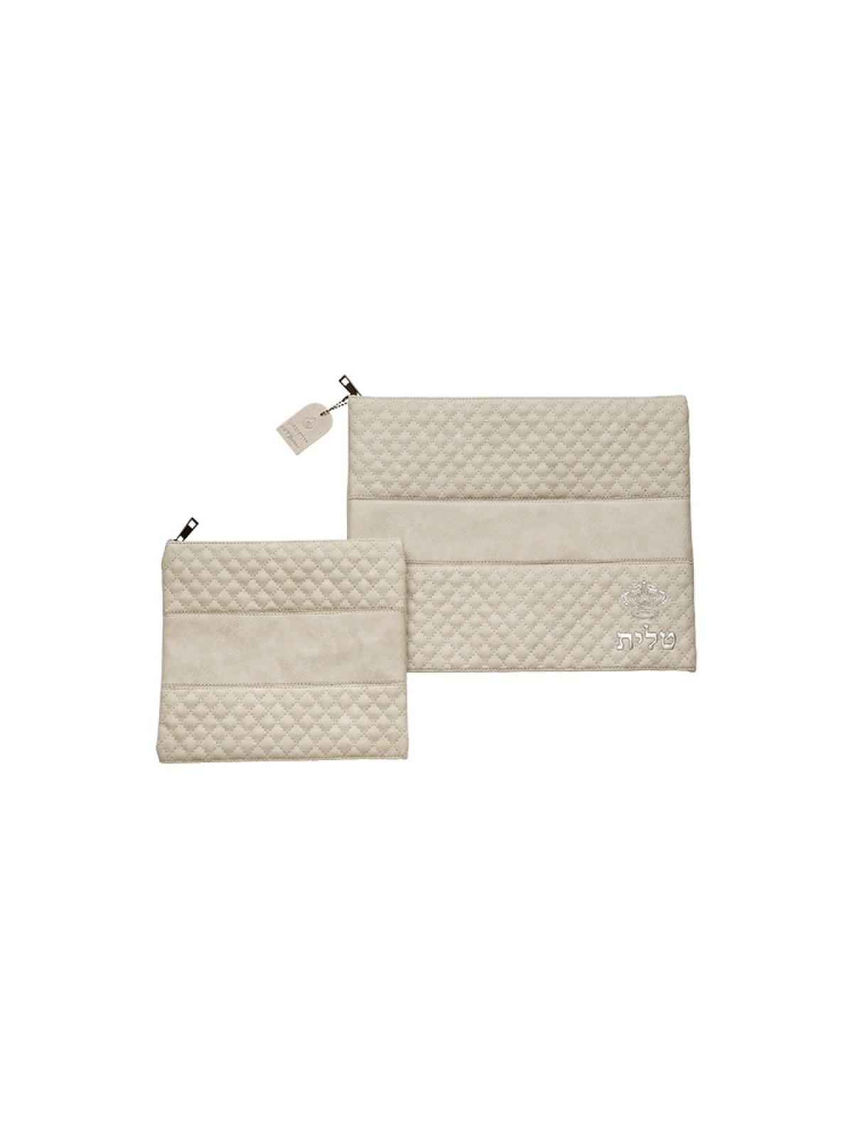 Gray Faux Leather Tallit Tefillin Bag with ... | Talit & Tefillin Bags