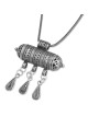 Collier Mezouza yéménite en argent sterling - Extra Large