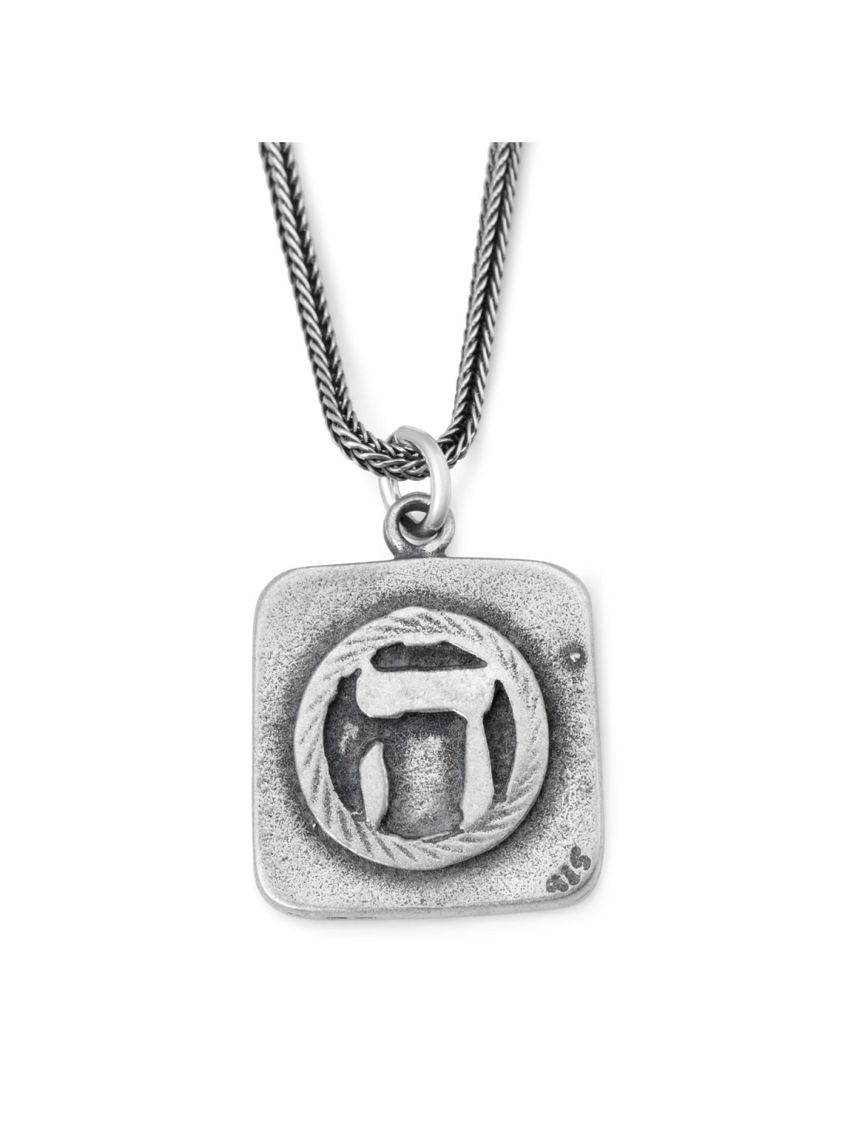 Fructueux et prospère : collier médaillon en argent pour homme