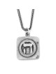 Fructueux et prospère : collier médaillon en argent pour homme