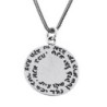 Ana Bekoach: Ornate Silver Necklace with Star of David & Garnet
