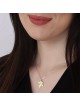 Shema Yisrael Sterling Silver and Gold Plated Star of David Necklace