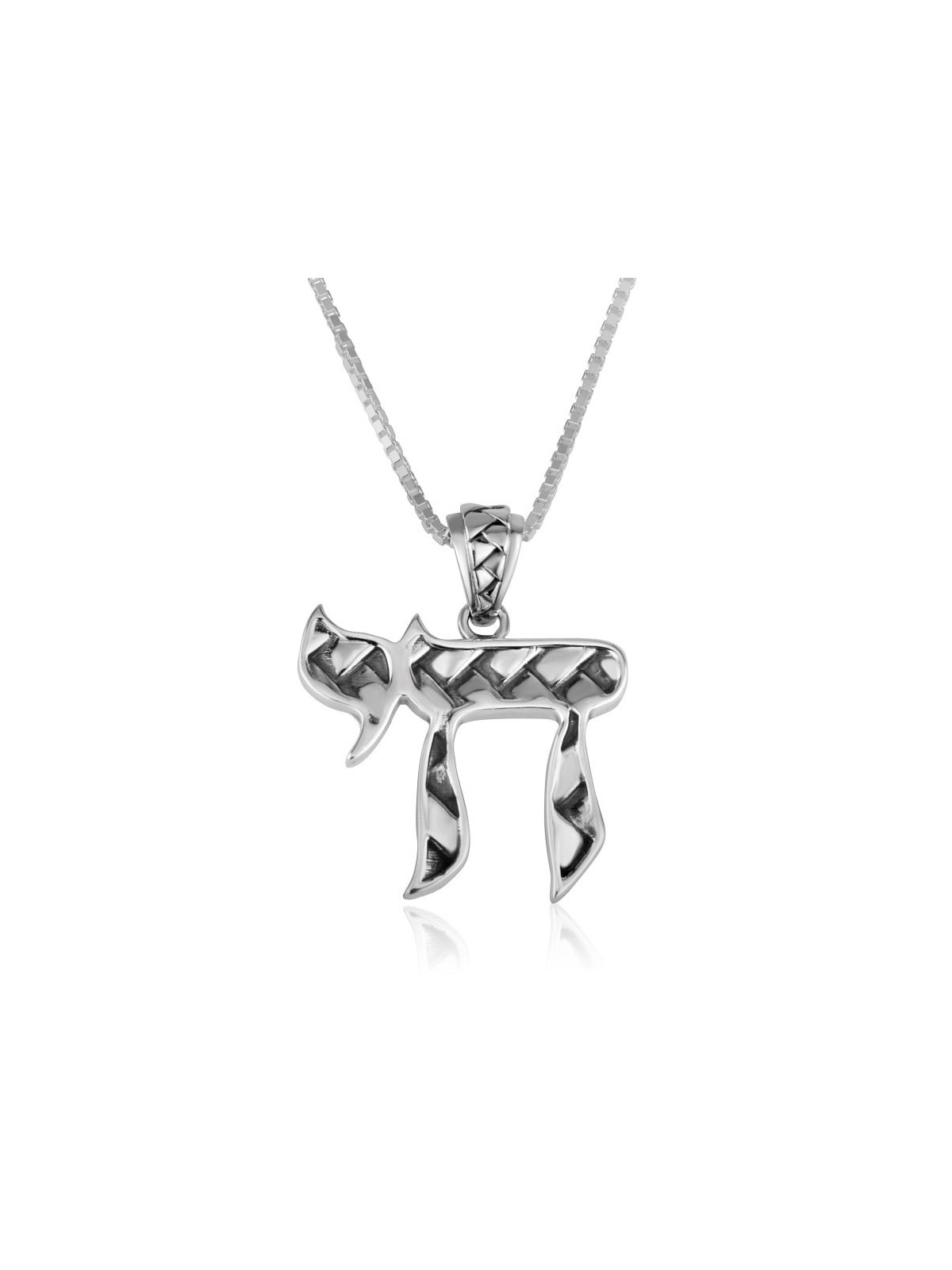 Ripple of Life Chai Sterling Silver Pendant Necklace