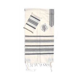 Gabrieli Handwoven White Wool Tallit S... | Gabrieli Hand Woven Tallit