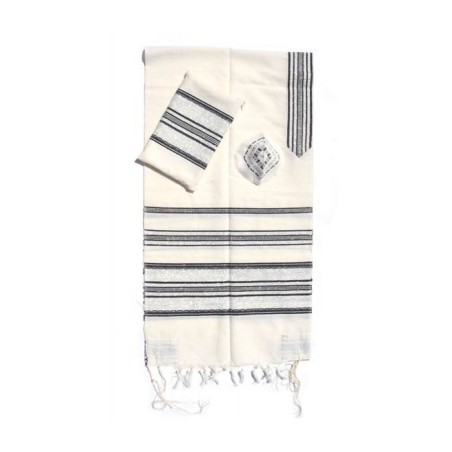 Gabrieli Handwoven White Wool Tallit S... | Gabrieli Hand Woven Tallit
