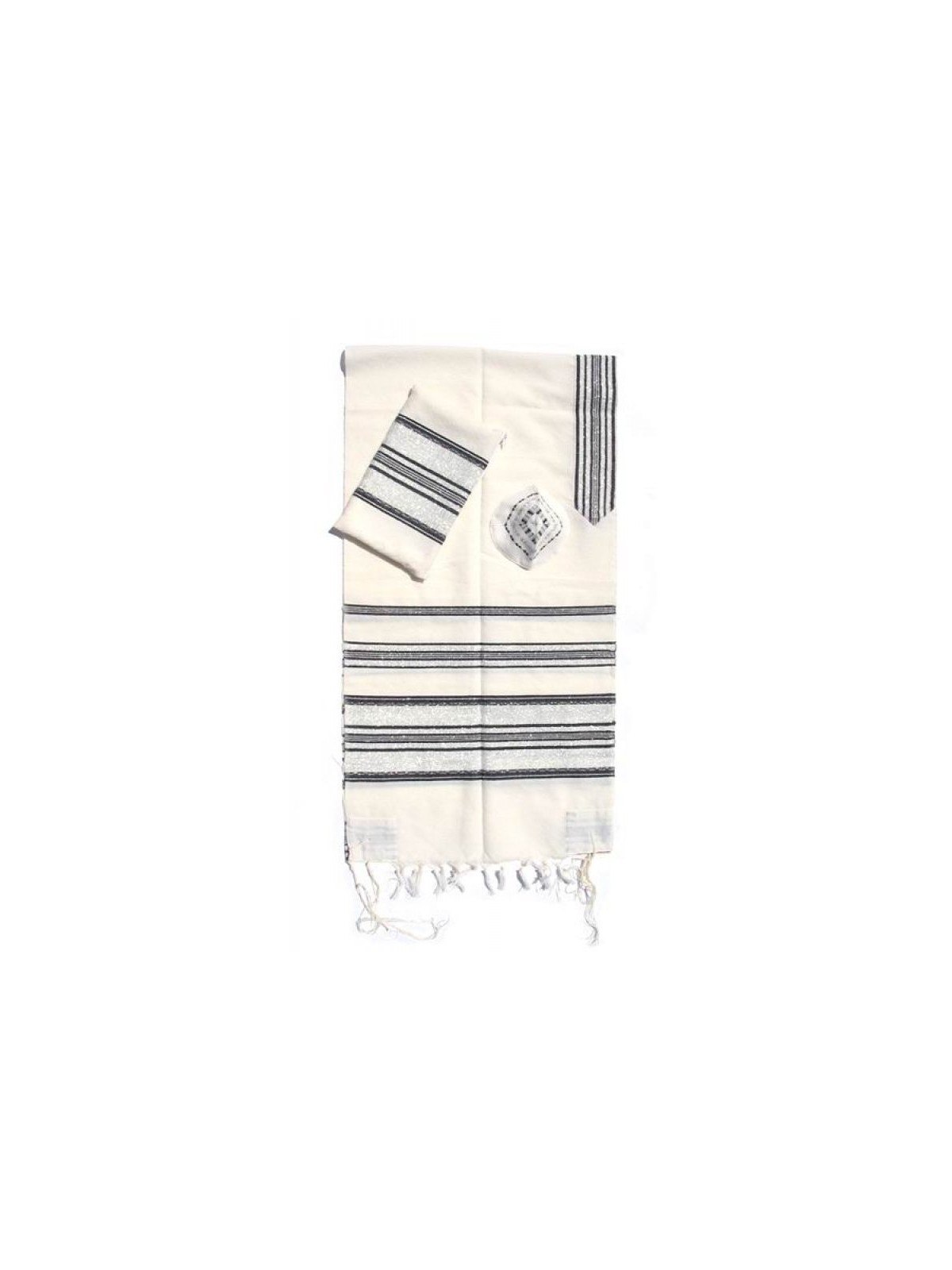 Gabrieli Handwoven White Wool Tallit S... | Gabrieli Hand Woven Tallit