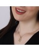 Collier Hamsa en argent sterling / plaqué or 24 carats avec mauvais œil et Heb