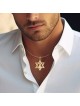 Pendentif Étoile de David avec Carte d'Israël - Optio Argent ou Plaqué Or