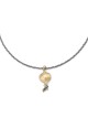 Collier de perles avec pendentif grenade plaqué or
