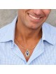 Anbinder Jewelry Pendentif étoile de David Hamsa en or 14 carats avec diamant Blu