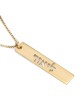Gold Plated Vertical Bar Name Necklace