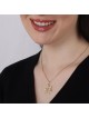 Collier avec pierre de naissance étoile de David et arbre de vie - Plaqué or 24 carats