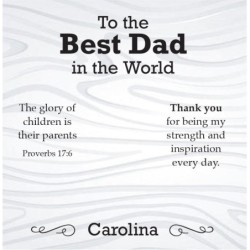 Best Dad in the World Gift Box With Sterling Silver 'Guard You' Mobius