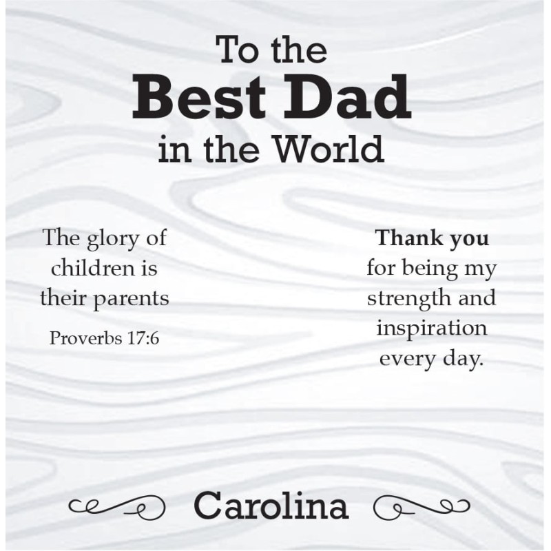 Best Dad in the World Gift Box With Sterling Silver 'Guard You' Mobius