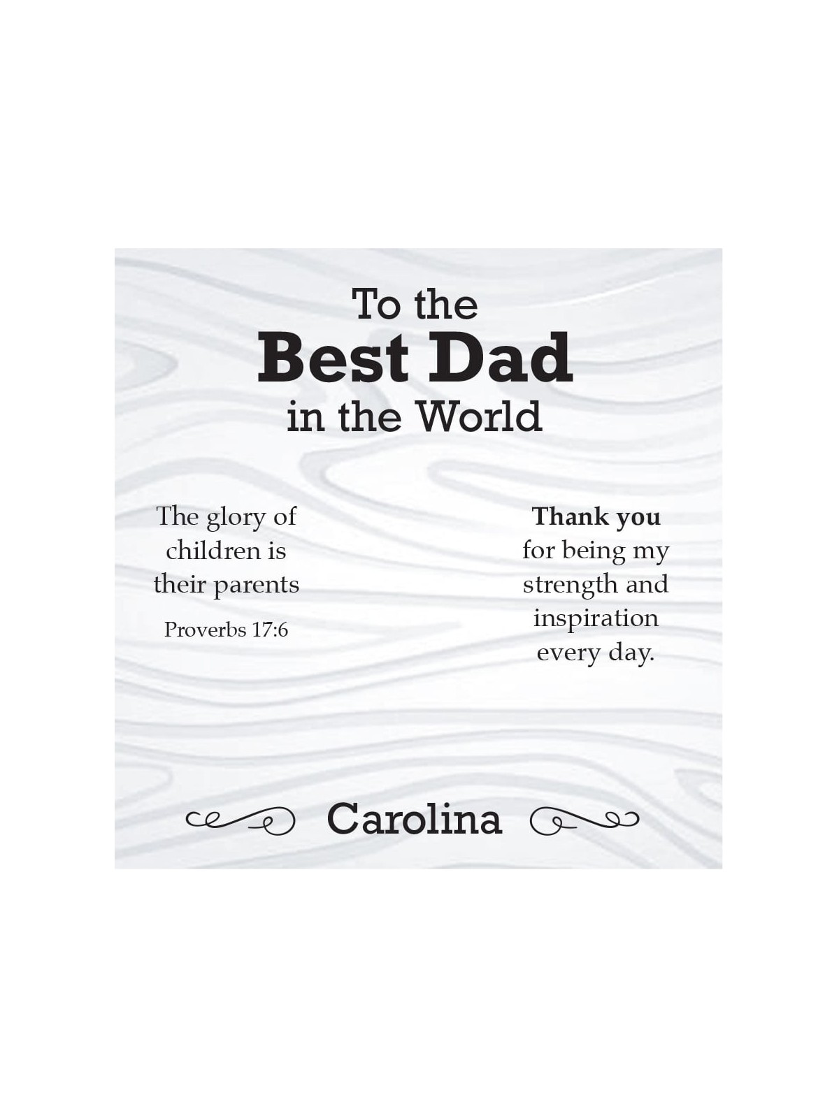 Best Dad in the World Gift Box With Sterling Silver 'Guard You' Mobius