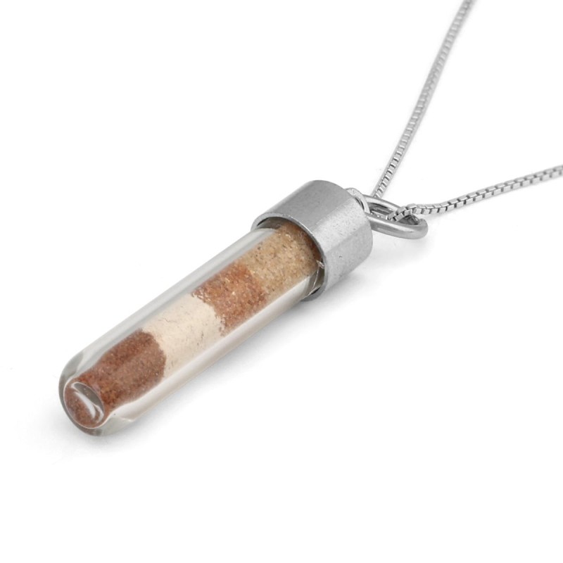 Layered Soil from the Land of Israel Glass Pendant