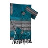 Gabrieli Handwoven Silk Teal Tallit Se... | Gabrieli Hand Woven Tallit
