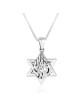 Star of David Eternal My Flame Sterling Silver Pendant Necklace