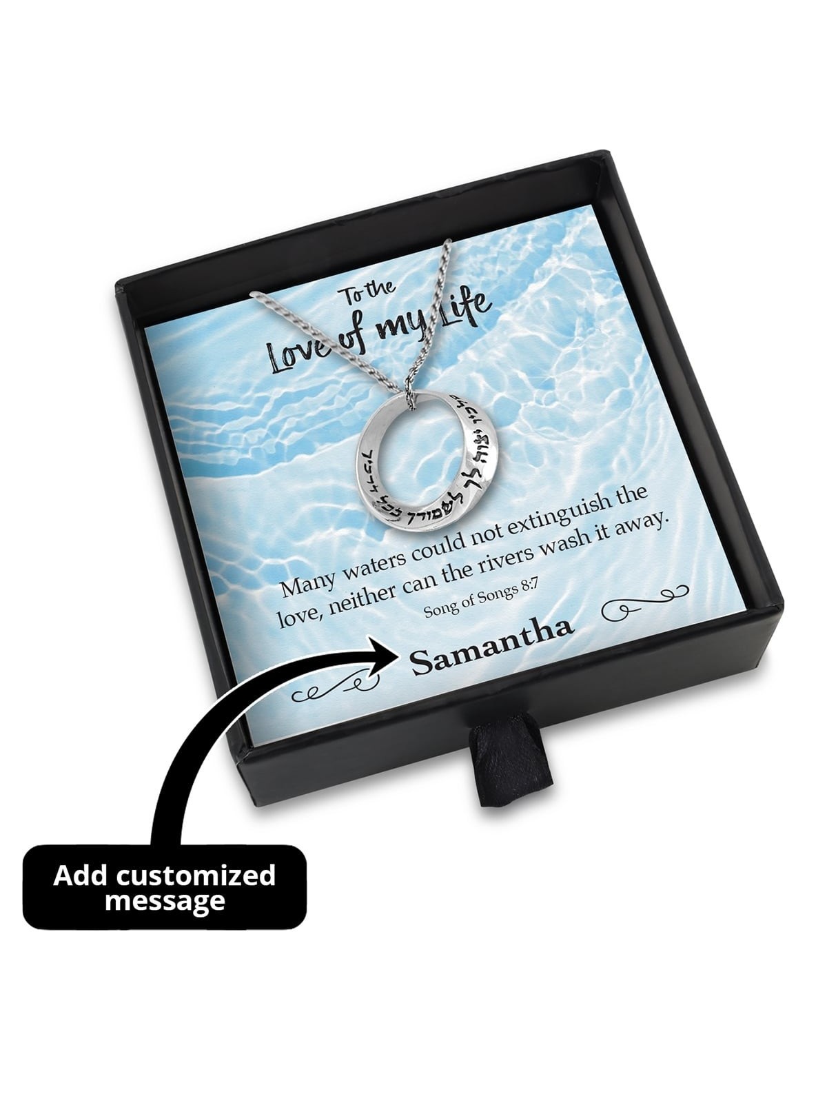 Coffret cadeau Love of My Life avec bande de Mobius « Guard You » en argent sterling