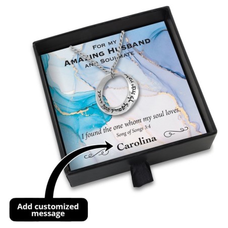 Amazing Husband Gift Box With Sterling Silver 'Guard You' Mobius Strip