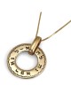 14K Gold Healing Vintage Disc Pendant - Numbers 12:13