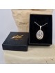 Art en argile fait à la main en argent sterling et céramique personnalisé Hamsa Ne