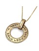 Pendentif disque vintage bénédiction de la fille en or 14 carats