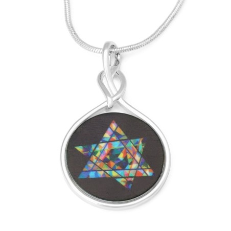 Jordana Klein Grand collier étoile juive plaqué argent