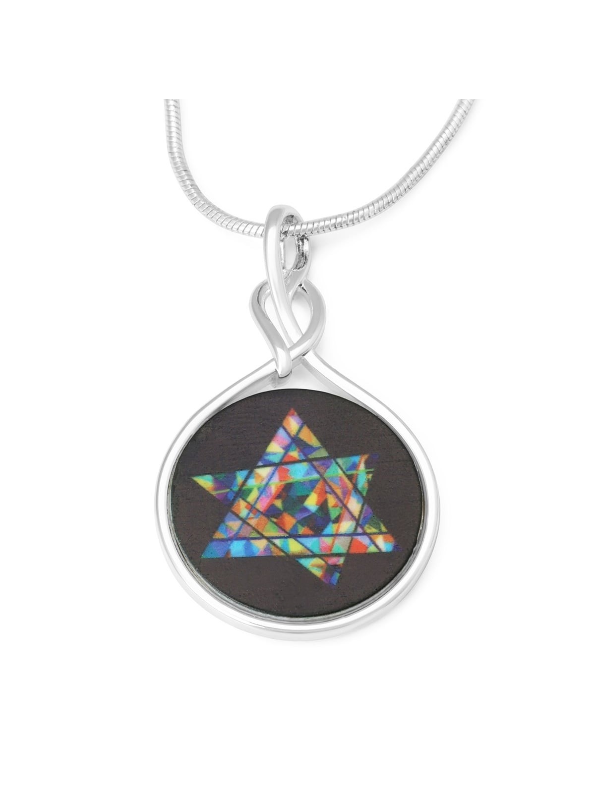 Jordana Klein Grand collier étoile juive plaqué argent