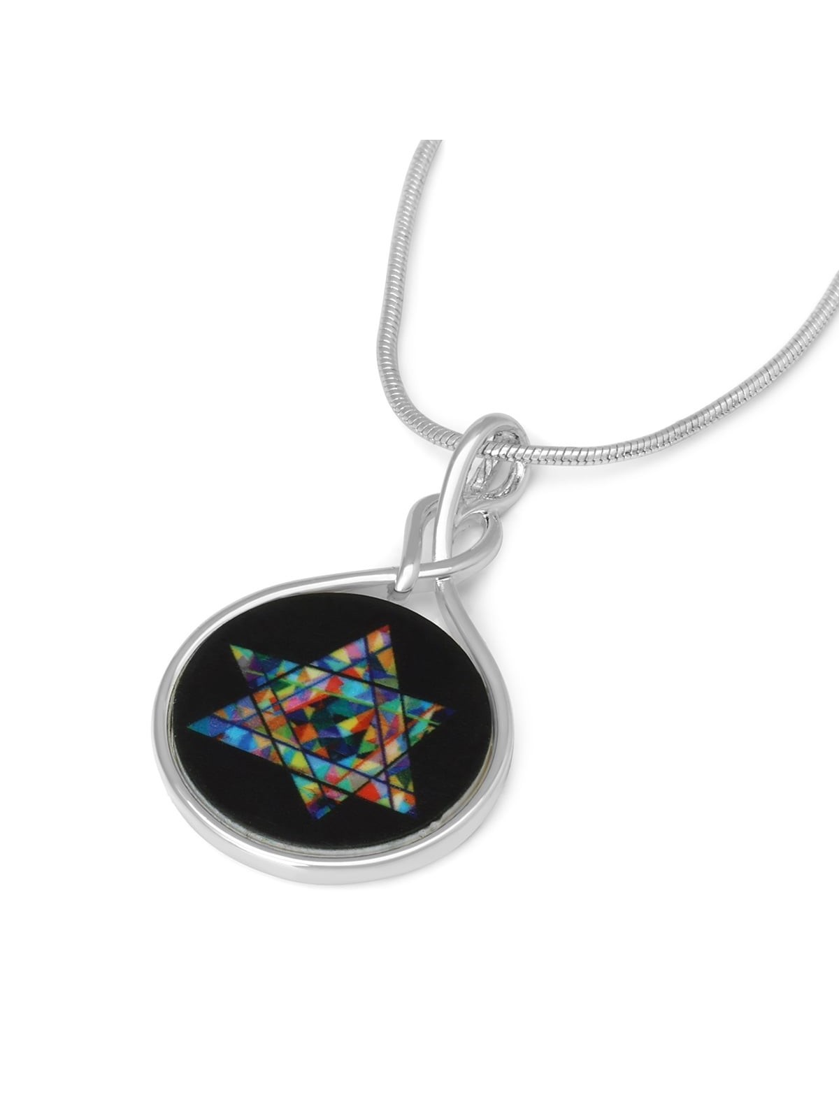 Jordana Klein Grand collier étoile juive plaqué argent