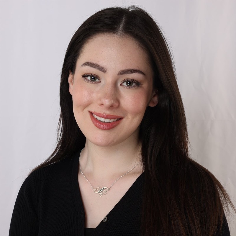 Silver Engraved Infinity Heart Necklace (Hebrew / English)