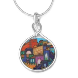 Jordana Klein Large Silver Plated Jerusalem Necklace