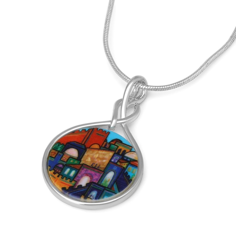 Jordana Klein Large Silver Plated Jerusalem Necklace