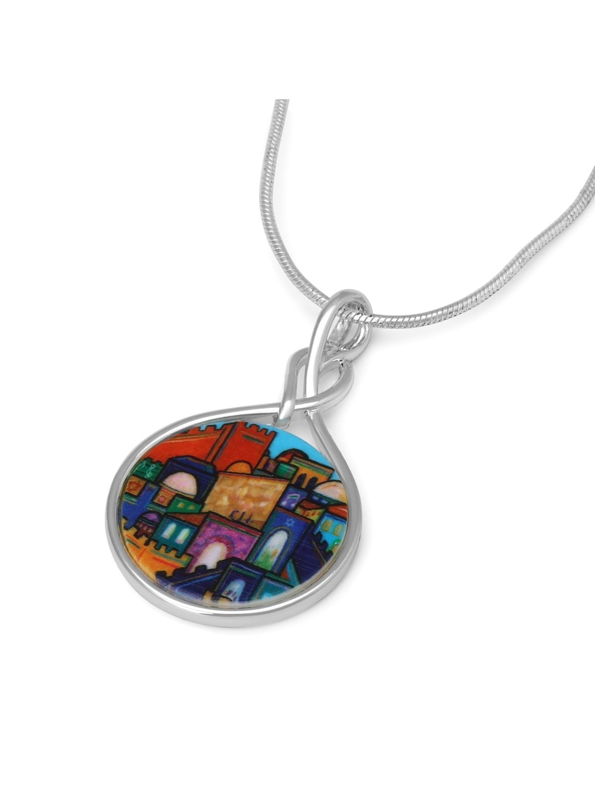 Jordana Klein Large Silver Plated Jerusalem Necklace