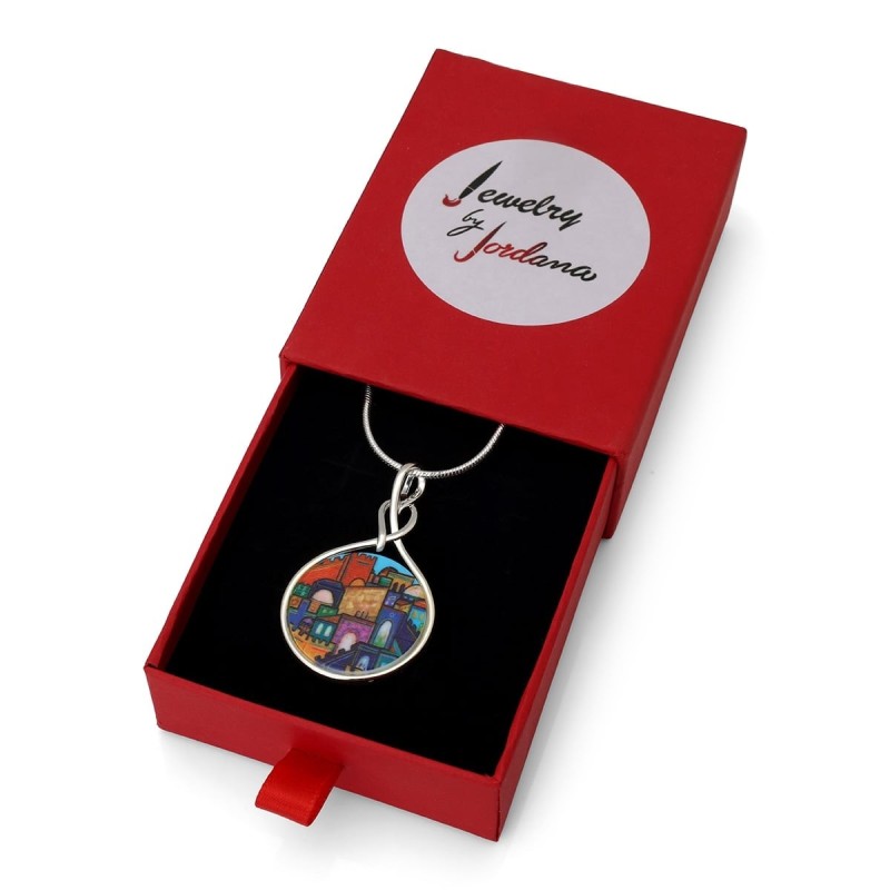 Jordana Klein Grand collier de Jérusalem plaqué argent