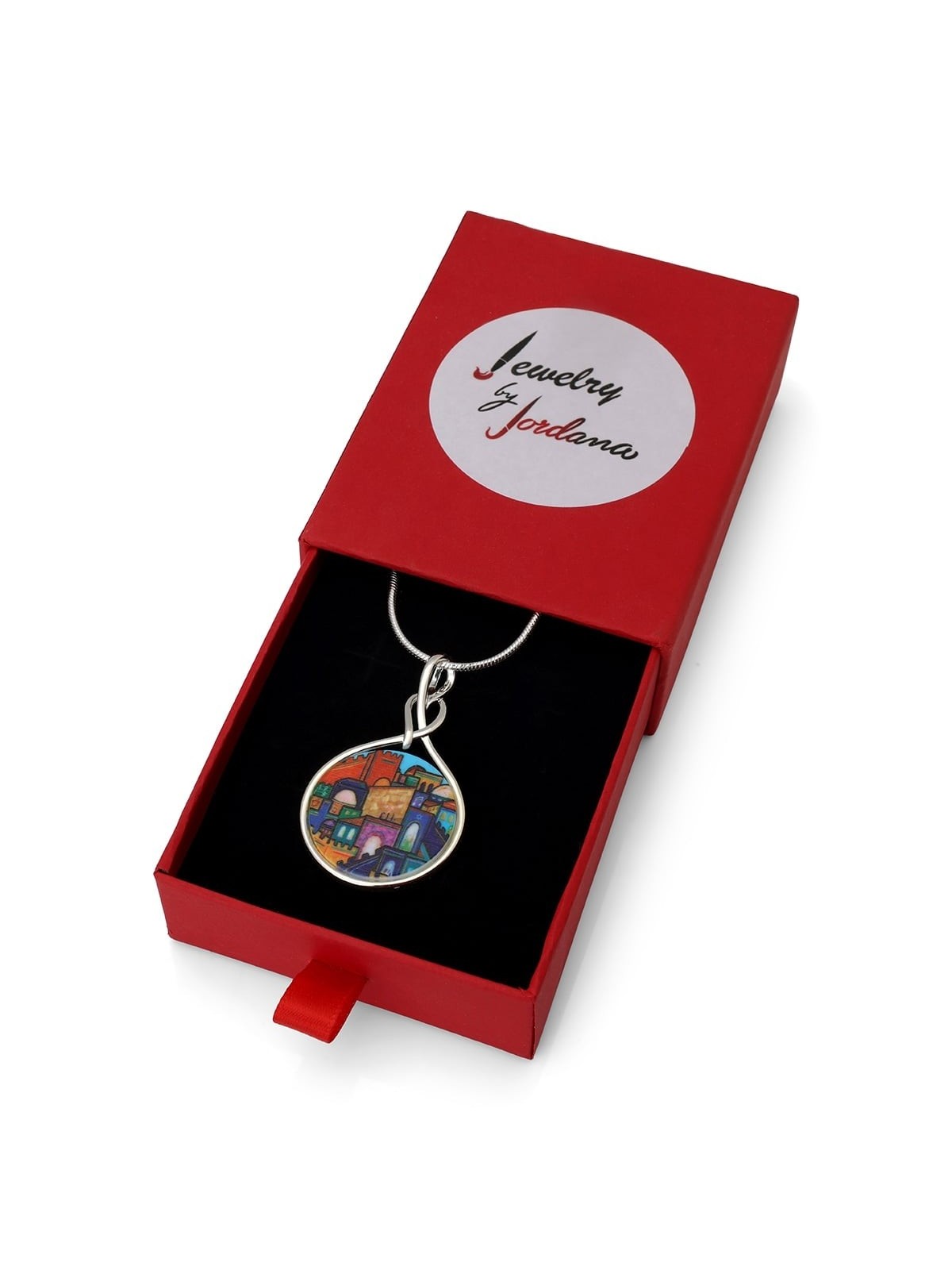 Jordana Klein Large Silver Plated Jerusalem Necklace