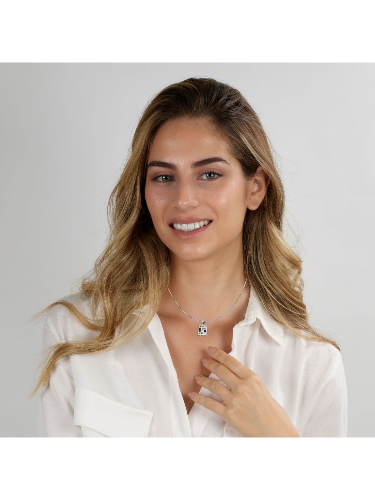 925 Sterling Silver Hoshen Pendant