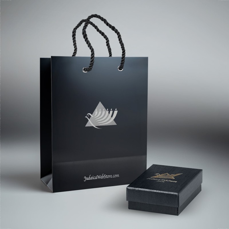 14K Gold Hamsa and Evil Eye Pendant with Black and White Diamonds