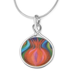 Jordana Klein Grand collier de grenade plaqué argent