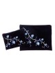 Ronit Gur Navy Velvet Tallit Bag Set Embroi... | Talit & Tefillin Bags