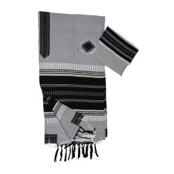 Gabrieli Handwoven Cotton Gray Tallit ... | Gabrieli Hand Woven Tallit