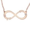 Gold-Plated Double Thickness Customizable Infinity Necklace - Two Name