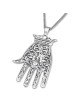 Collier Hamsa en argent. Réplique. Afrique du Nord 19e siècle