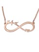 Collier Prénom Infini Hébreu/Anglais Plaqué Or Double Épaisseur -