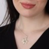 Star of David Necklace with Name in English - Silver or Gold Plated