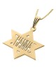 Star of David Necklace with Name in English - Silver or Gold Plated
