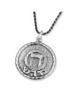 Pendentif disque de Kabbale en argent sterling 925 fait à la main pour la guérison avec Le